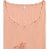 imageREORIA Womens Sweaters Trendy Y2K Sweetheart Neck Ruffle Trim Long Sleeve Lightweight Fitted Crop Tops Knit SweatersPink