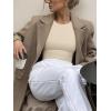 imageREORIA Womens Crew Neck Long Sleeve Bodysuits Basic Slim Fit Comfy Lightweight Layering Top Fall Winter OutfitsApricot