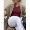 imageREORIA Womens Crew Neck Long Sleeve Bodysuits Basic Slim Fit Comfy Lightweight Layering Top Fall Winter OutfitsBurgundy