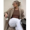 imageREORIA Womens Crew Neck Long Sleeve Bodysuits Basic Slim Fit Comfy Lightweight Layering Top Fall Winter OutfitsCoffee