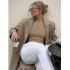 imageREORIA Womens Crew Neck Long Sleeve Bodysuits Basic Slim Fit Comfy Lightweight Layering Top Fall Winter OutfitsKhaki