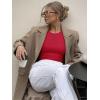 imageREORIA Womens Crew Neck Long Sleeve Bodysuits Basic Slim Fit Comfy Lightweight Layering Top Fall Winter OutfitsRed