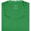 imageREORIA Womens Sexy Lace Scoop Neck Long Sleeve Double Lined Layering Slim Bodysuit TopsGreen