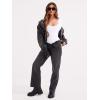 imageREORIA Womens Sexy Lace Scoop Neck Long Sleeve Double Lined Layering Slim Bodysuit TopsWhite