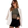 imageREORIA Womens Trendy Sexy Crew Neck Thumbholes Long Sleeve Sheer Mesh Going Out Bodysuit TopsGrey Green