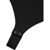 imageREORIA Women Sexy Off the Shoulder Short Sleeve Backless Basic Double Lined Thong Bodysuit TopsBlack Onyx