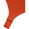 imageREORIA Women Sexy Off the Shoulder Short Sleeve Backless Basic Double Lined Thong Bodysuit TopsCherry Tomato