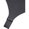 imageREORIA Women Sexy Off the Shoulder Short Sleeve Backless Basic Double Lined Thong Bodysuit TopsDark Shadow