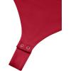 imageREORIA Women Sexy Off the Shoulder Short Sleeve Backless Basic Double Lined Thong Bodysuit TopsRibbon Red