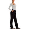 imageREORIA Womens Long Sleeve Square Neck Double Layer Sexy Bodysuit 2025 FallWinter Designer CollectionGrey