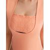 imageREORIA Womens Scoop Neck Cap Sleeve Sexy Lace Bodysuits Tops 2024 SpringSummer Designer CollectionPeach Nectar