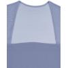 imageREORIA Womens Sexy Square Neck Short Sleeve Sheer Mesh Double Lined Slimming 2024 Trendy Going Out Bodysuits TopsBlue