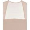 imageREORIA Womens Sexy Square Neck Short Sleeve Sheer Mesh Double Lined Slimming 2024 Trendy Going Out Bodysuits TopsKhaki