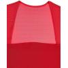 imageREORIA Womens Sexy Square Neck Short Sleeve Sheer Mesh Double Lined Slimming 2024 Trendy Going Out Bodysuits TopsRed