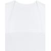 imageREORIA Womens Sexy Square Neck Short Sleeve Sheer Mesh Double Lined Slimming 2024 Trendy Going Out Bodysuits TopsWhite