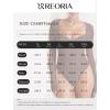 imageREORIA Womens Trendy Sexy Sweetheart Neck Double Lined Layering Long Sleeve Body suit Going Out Bodysuits TopsCoffee