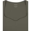 imageREORIA Womens Trendy Sexy Sweetheart Neck Double Lined Layering Long Sleeve Body suit Going Out Bodysuits TopsGrey Green