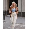 imageREORIA Womens Long Sleeve Bodysuits Basic V Neck Slim Comfy Lightweight Layering Going Out Tops Fall Winter OutfitsLight Blue