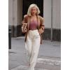 imageREORIA Womens Long Sleeve Bodysuits Basic V Neck Slim Comfy Lightweight Layering Going Out Tops Fall Winter OutfitsMasala