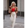 imageREORIA Womens Long Sleeve Bodysuits Basic V Neck Slim Comfy Lightweight Layering Going Out Tops Fall Winter OutfitsRed