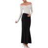 imageREORIA Womens Long Sleeve OffShoulder Strapless VNeck Double Layer Sexy Bodysuit 2025 FallWinter Designer CollectionOffwhite