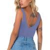 imageREORIA Butsmooth Womens Trendy Sexy Plunge Deep V Neck Sleeveless V Backless Going Out Tank Bodysuits TopsBlue Nova