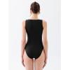 imageREORIA Womens Asymmetrical Shoulder Strap Bodysuit Y2K Sexy OnePiece Sleeveless 2025 SpringSummer Designer CollectionBlack Onyx