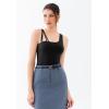 imageREORIA Womens Asymmetrical Shoulder Strap Bodysuit Y2K Sexy OnePiece Sleeveless 2025 SpringSummer Designer CollectionBlack Onyx