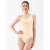 imageREORIA Womens Asymmetrical Shoulder Strap Bodysuit Y2K Sexy OnePiece Sleeveless 2025 SpringSummer Designer CollectionButtercream