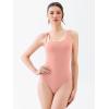 imageREORIA Womens Asymmetrical Shoulder Strap Bodysuit Y2K Sexy OnePiece Sleeveless 2025 SpringSummer Designer CollectionPink Dolphin
