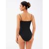 imageREORIA Womens Bodysuit Shoulder Strap Bodysuit Sleeveless Outfit 2025 SpringSummer Designer CollectionBlack Onyx