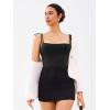 imageREORIA Womens Bodysuit Shoulder Strap Bodysuit Sleeveless Outfit 2025 SpringSummer Designer CollectionBlack Onyx
