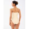 imageREORIA Womens Bodysuit Shoulder Strap Bodysuit Sleeveless Outfit 2025 SpringSummer Designer CollectionButtercream