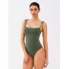 imageREORIA Womens Bodysuit Shoulder Strap Bodysuit Sleeveless Outfit 2025 SpringSummer Designer CollectionThyme