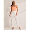 imageREORIA Womens Square Neck Body Suit Sleeveless Sexy Mesh Ruched Bodysuits Tank Tops 2025 SpringSummer Designer CollectionPeach Nectar