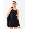 imageREORIA Womens Tie Strap Halter Bodysuit Sleeveless Round Neck tank tops bodysuit Outfit 2025 SpringSummer CollectionBlack Onyx