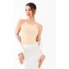 imageREORIA Womens Tie Strap Halter Bodysuit Sleeveless Round Neck tank tops bodysuit Outfit 2025 SpringSummer CollectionButtercream