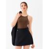 imageREORIA Womens Tie Strap Halter Bodysuit Sleeveless Round Neck tank tops bodysuit Outfit 2025 SpringSummer CollectionChocolate Lab