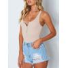 imageREORIA Womens Trendy Sexy Scoop Neck Racerback Tank Top Button Down Bodysuits03nude