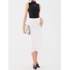 imageREORIA Womens Sexy High Neck Sleeveless Bodysuit Mock Turtleneck Basic Tank Tops Going OutBlack