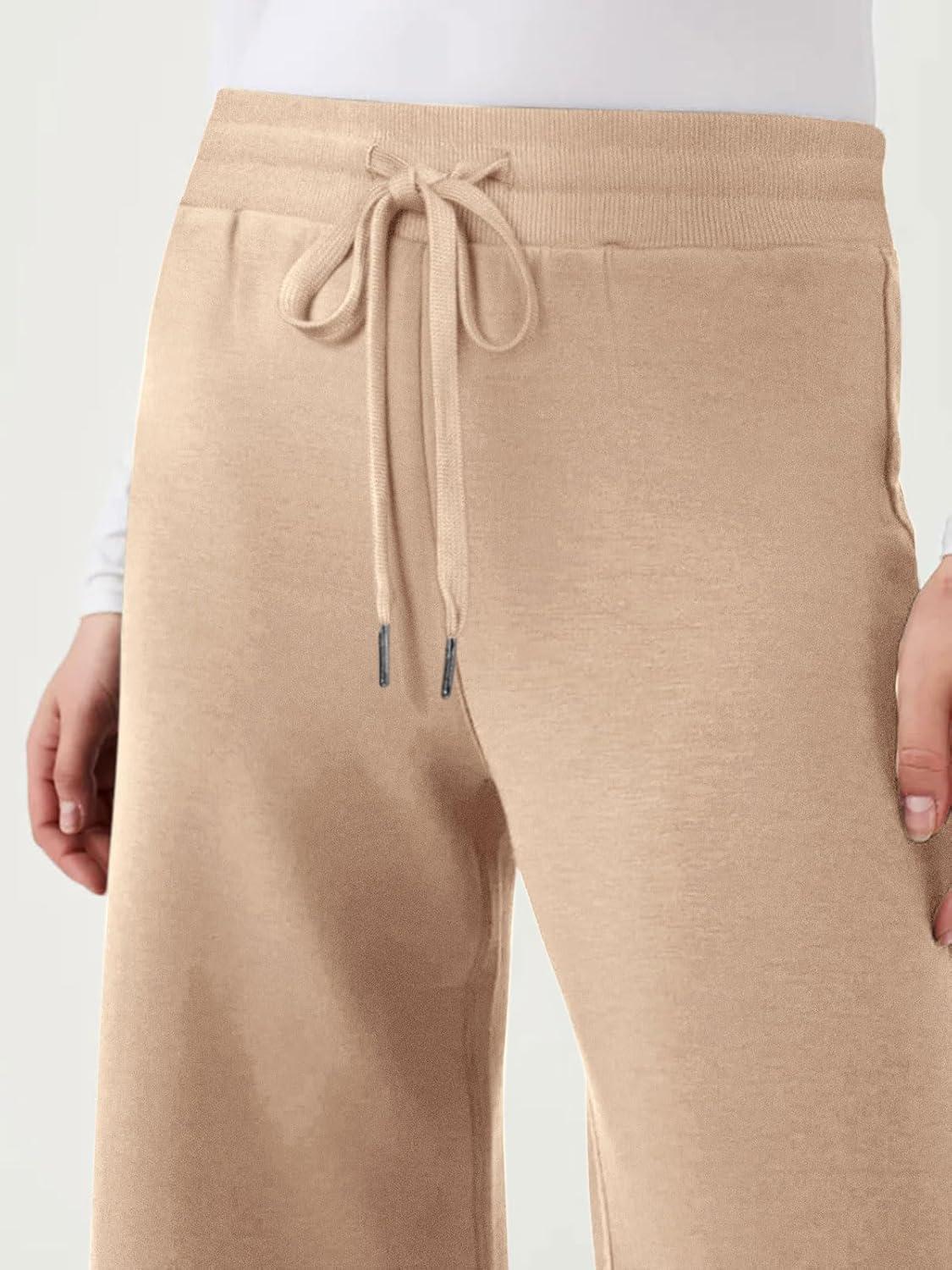 imageREORIA Women 2 Piece Outfits Fall Sweatsuit Oversized Sweatshirt Sweatpants Tracksuit Sweat Lounge Basic Matching Set 2024Khaki