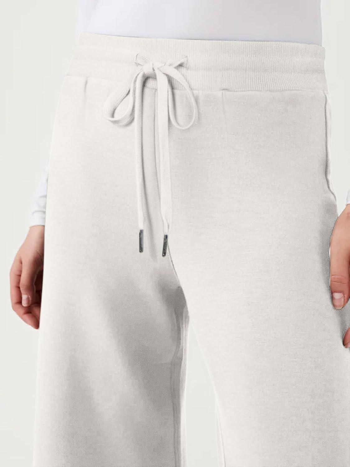imageREORIA Women 2 Piece Outfits Fall Sweatsuit Oversized Sweatshirt Sweatpants Tracksuit Sweat Lounge Basic Matching Set 2024White