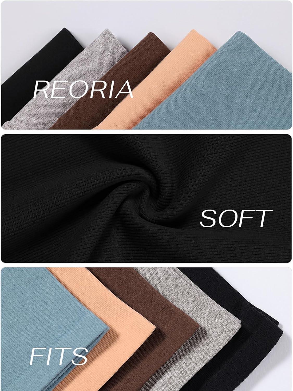 imageREORIA Womens 2 Piece Workout Sets Short Matching Casual Summer Outfits Slim Fitted Going Out Gym Yoga Athletic TracksuitsBlack