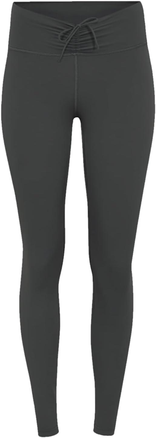 imageREORIA Womens HighWaisted with Adjustable Drawstring Full Length Trendy Yoga Pants Stretchy Workout Lounge Legging 28Dark Green