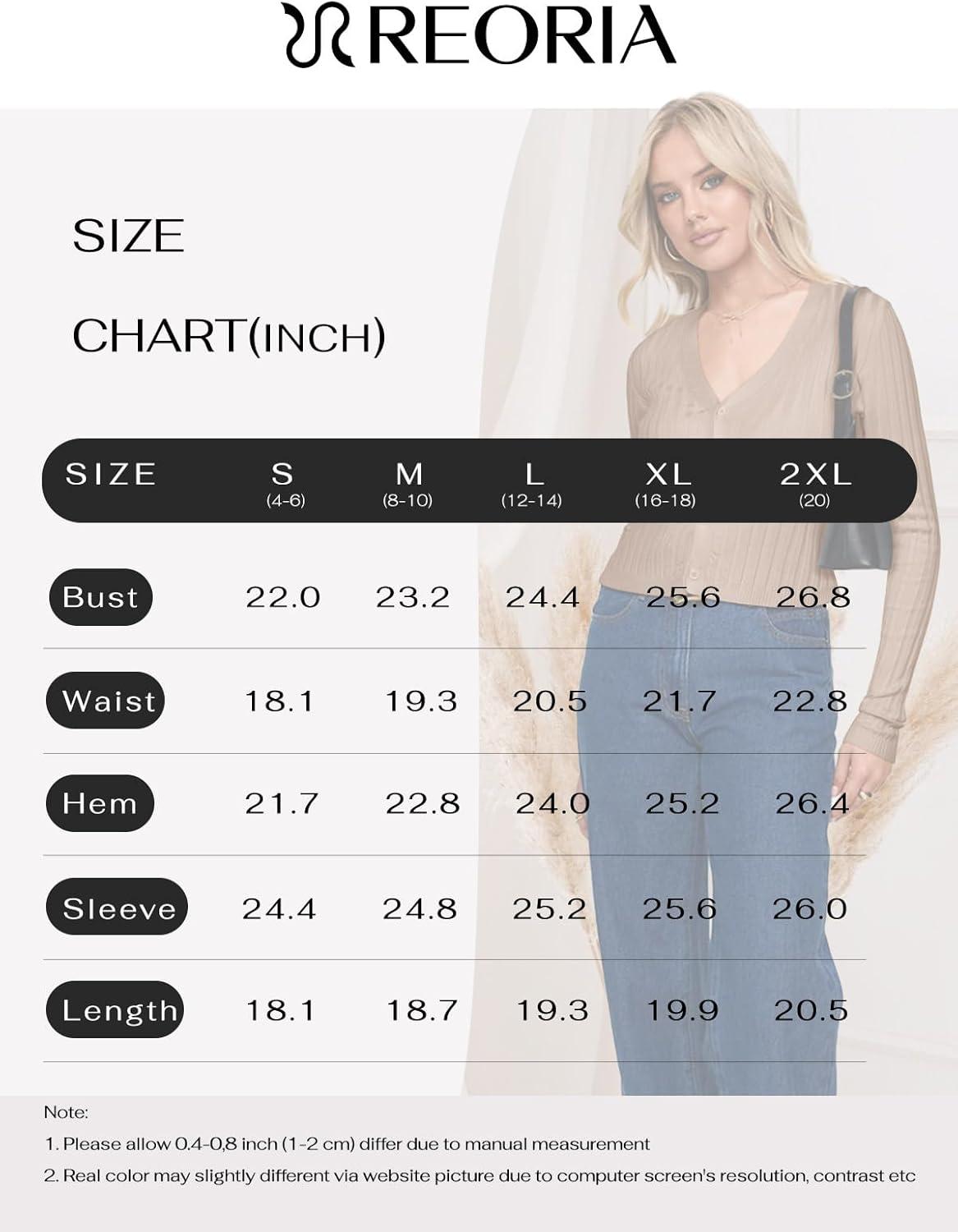 imageREORIA Womens Trendy V Neck Open Front Lightweight Button Down Knit Cardigan Long Sleeve Cropped Sweaters Fall OutfitsDeep Apricot