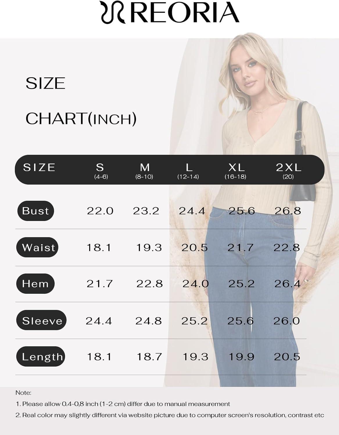 imageREORIA Womens Trendy V Neck Open Front Lightweight Button Down Knit Cardigan Long Sleeve Cropped Sweaters Fall OutfitsLight Apricot