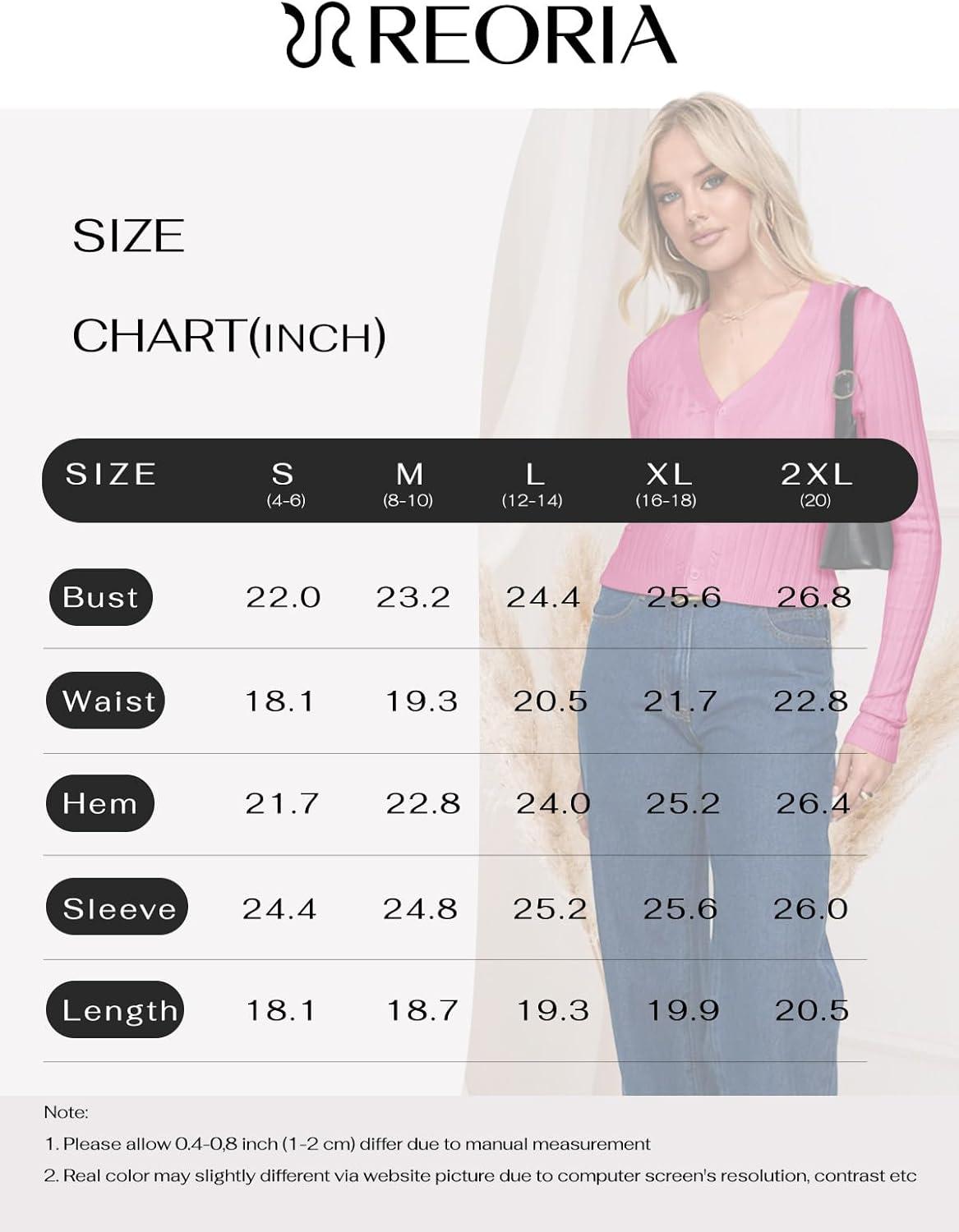 imageREORIA Womens Trendy V Neck Open Front Lightweight Button Down Knit Cardigan Long Sleeve Cropped Sweaters Fall OutfitsPink