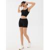 imageREORIA Matching Workout Sets for Women 2 Pieces Sleeveless Ribbed Crop Tank Mid Waist Shorts Lounge Yoga Outfits Active WearBlack