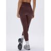 imageREORIA Striped High Waist Yoga Pants Women Workout Leggings for Women Tummy ControlDark Coffee