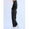 imageREORIA Women 2 Piece Outfits Fall Sweatsuit Oversized Sweatshirt Sweatpants Tracksuit Sweat Lounge Basic Matching Set 2024Black
